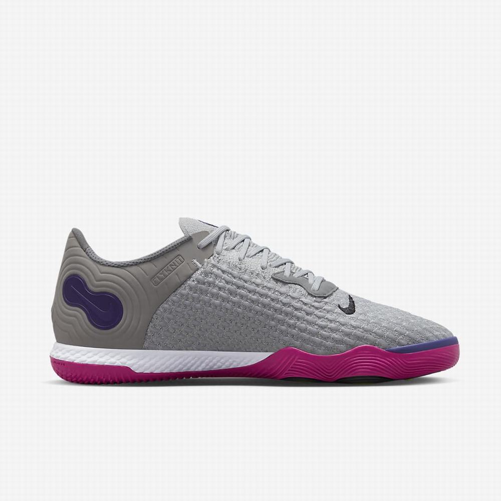 Nike React Gato Férfi Focicipő Világos Szürke Szürke Lila Fekete | NI9673-E01