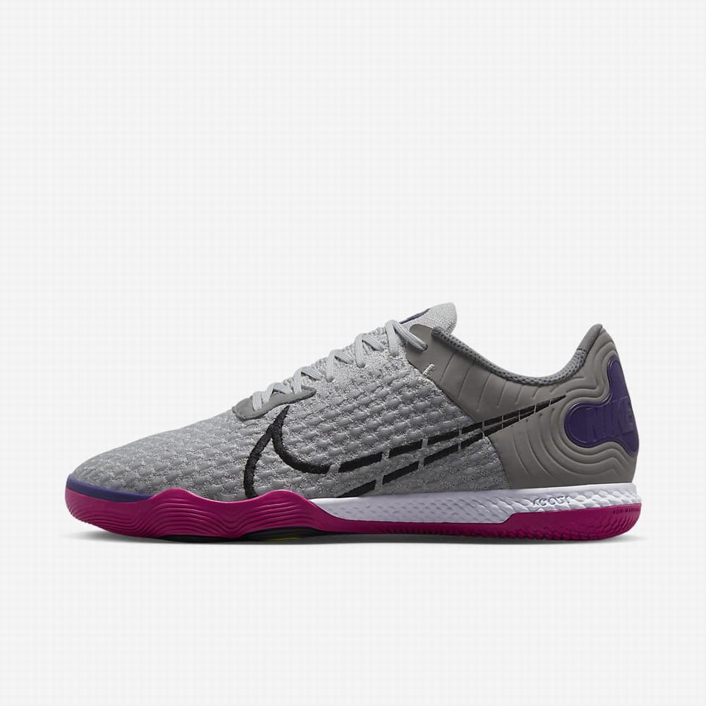 Nike React Gato Női Focicipő Világos Szürke Szürke Lila Fekete | NI0518-L03