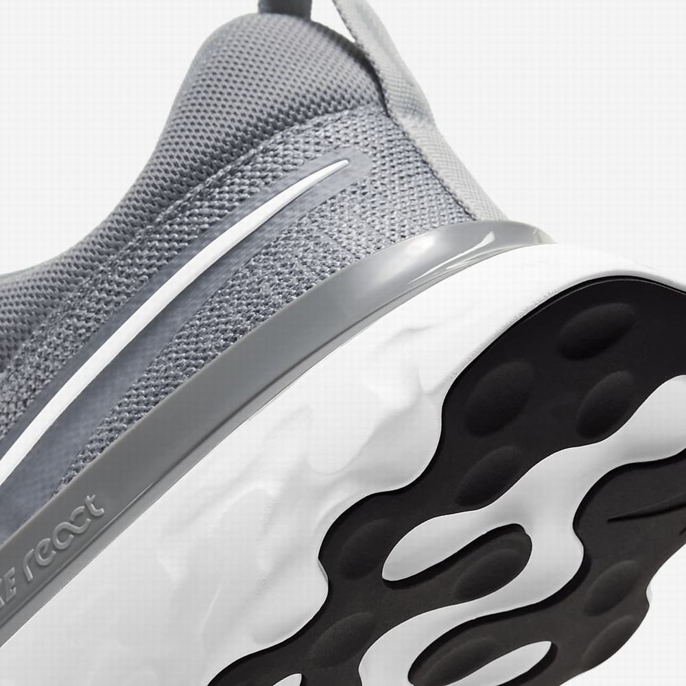 Nike React Infinity Run Flyknit 2 Férfi Futócipő Szürke Szürke Fekete Fehér | NI8761-Z67