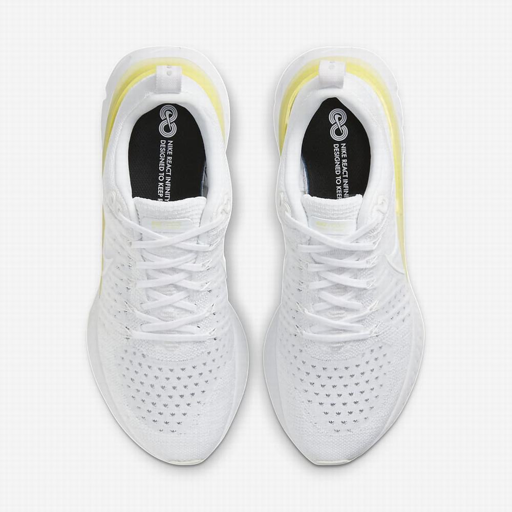 Nike React Infinity Run Flyknit 2 Női Futócipő Platina Zöld Metal Titán Fehér | NI7620-X61