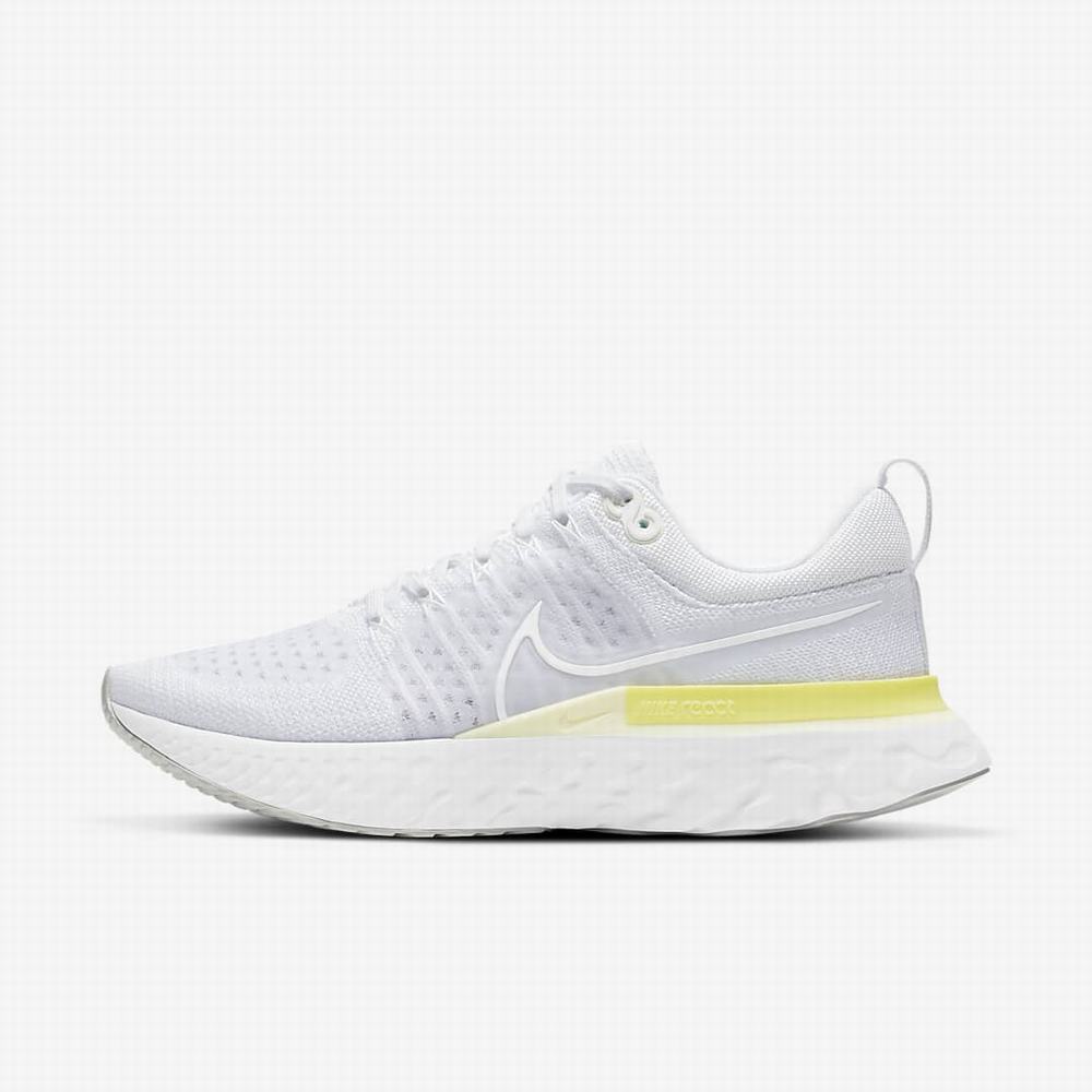 Nike React Infinity Run Flyknit 2 Női Futócipő Platina Zöld Metal Titán Fehér | NI7620-X61