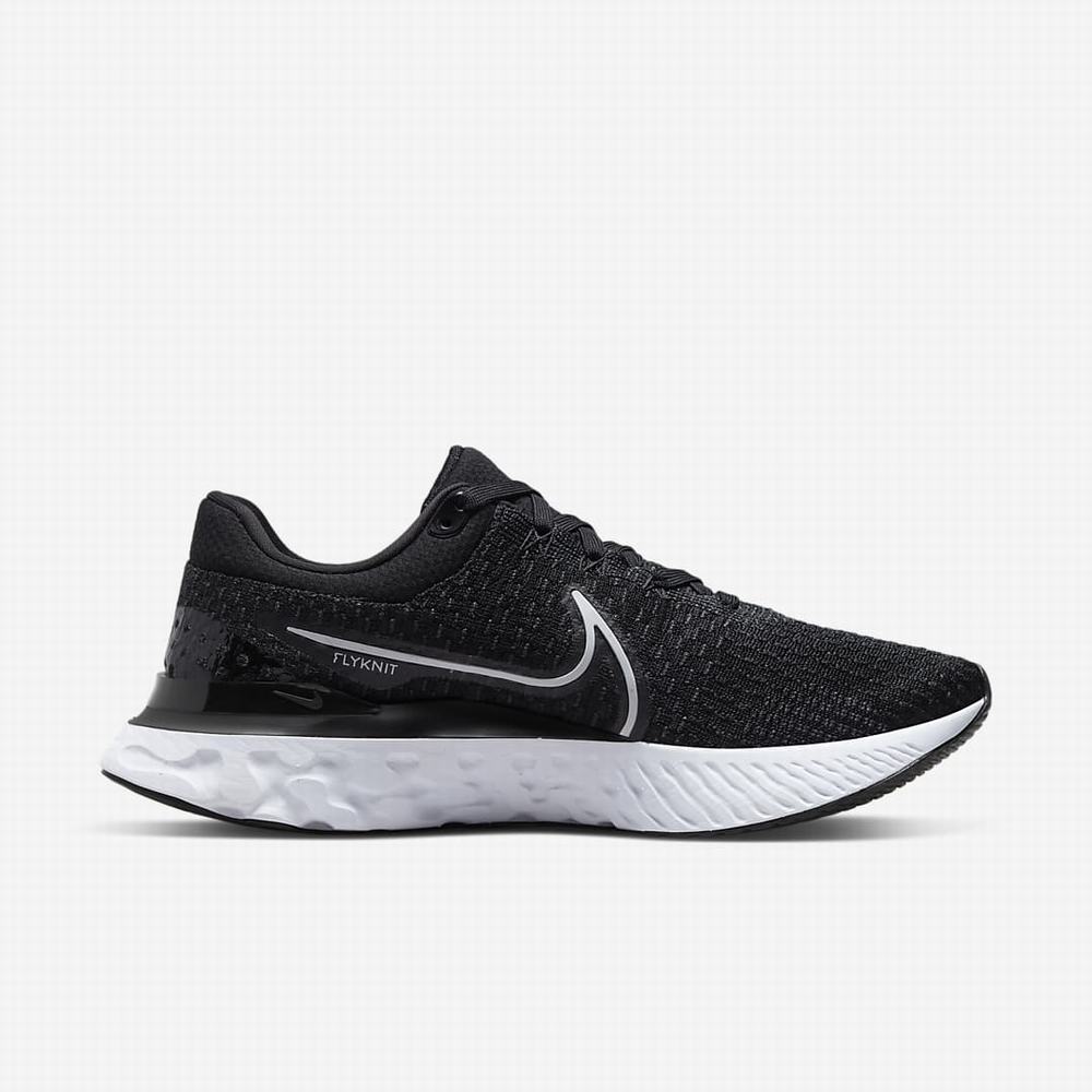 Nike React Infinity Run Flyknit 3 Férfi Futócipő Fekete Fehér | NI6270-N79