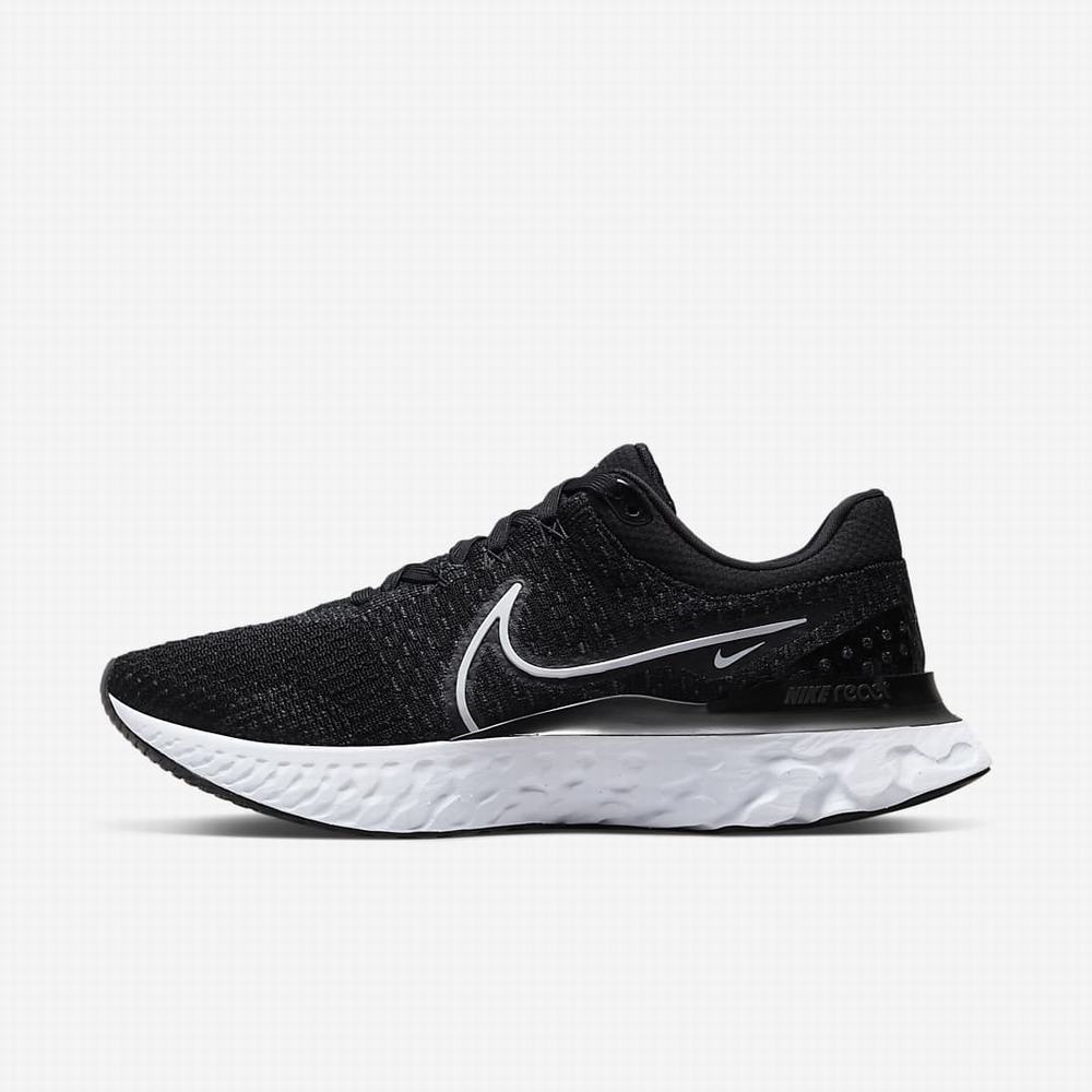 Nike React Infinity Run Flyknit 3 Férfi Futócipő Fekete Fehér | NI6270-N79
