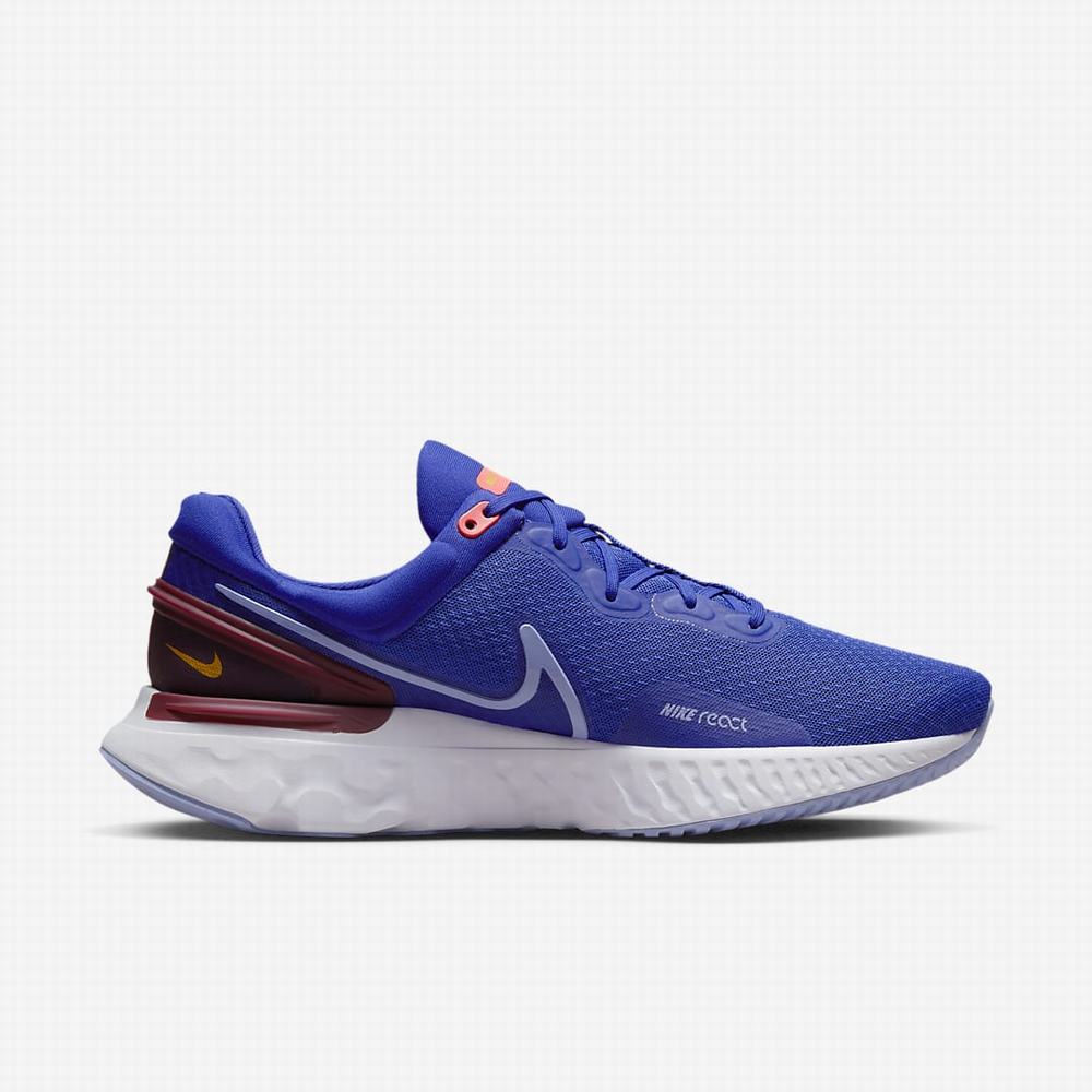 Nike React Miler 3 Férfi Futócipő Sötétkék Világos Piros | NI5738-M92