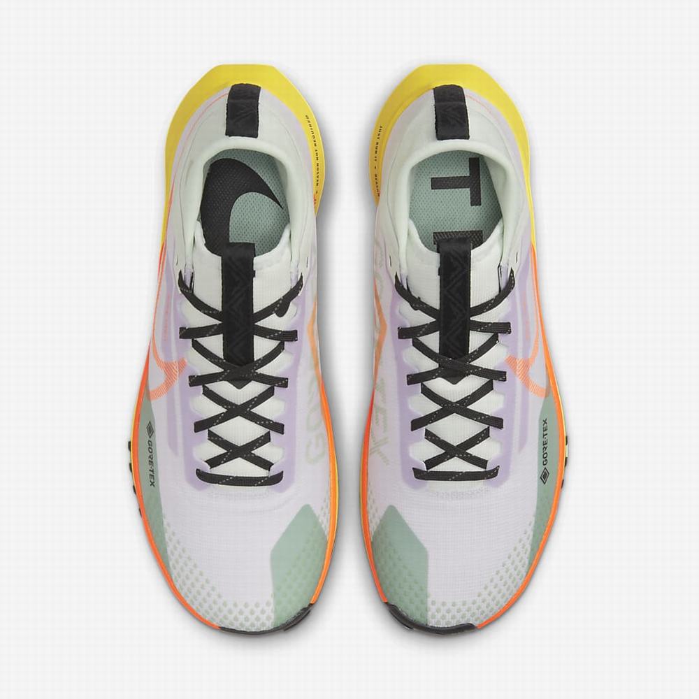 Nike React Pegasus Trail 4 GORE-TEX Férfi Futócipő Lila Zöld Sárga Narancssárga | NI2071-K97