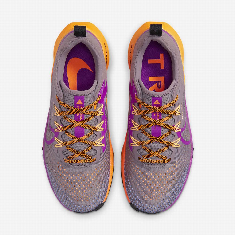 Nike React Pegasus Trail 4 Női Futócipő Lila Narancssárga Krém Lila | NI0742-J34