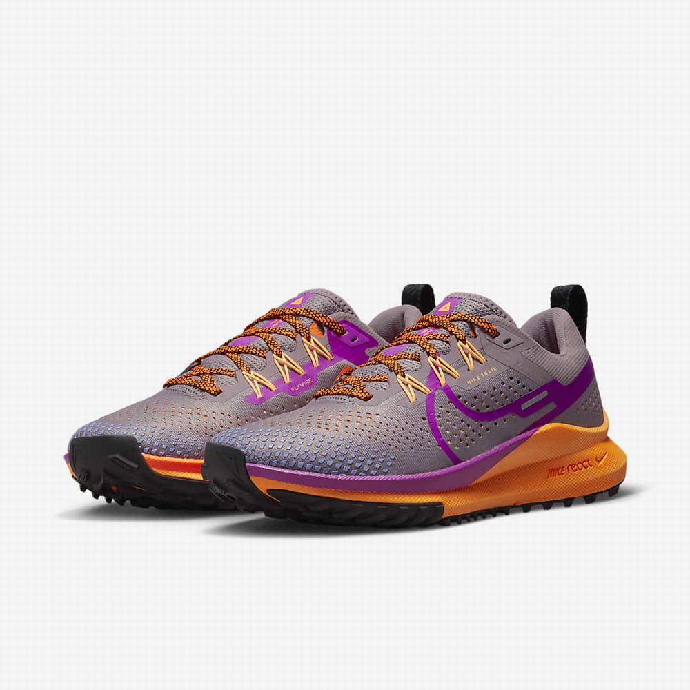 Nike React Pegasus Trail 4 Női Futócipő Lila Narancssárga Krém Lila | NI0742-J34