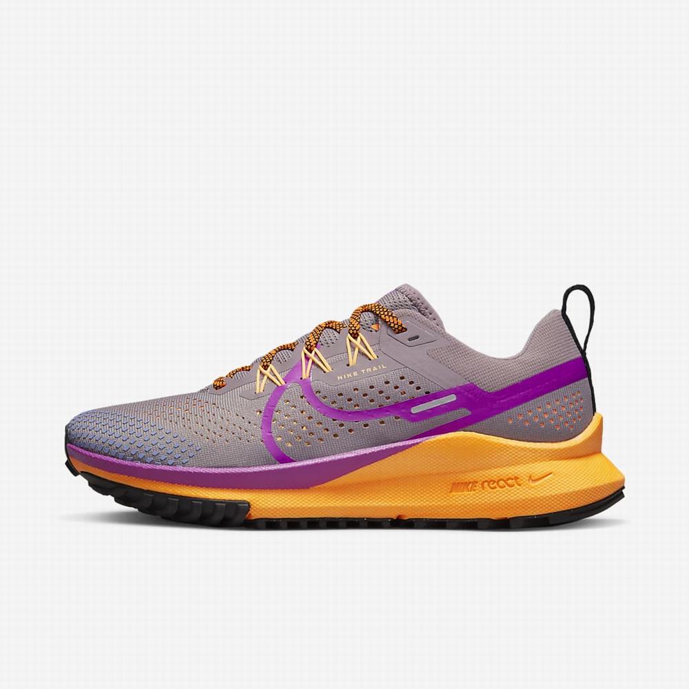 Nike React Pegasus Trail 4 Női Futócipő Lila Narancssárga Krém Lila | NI0742-J34