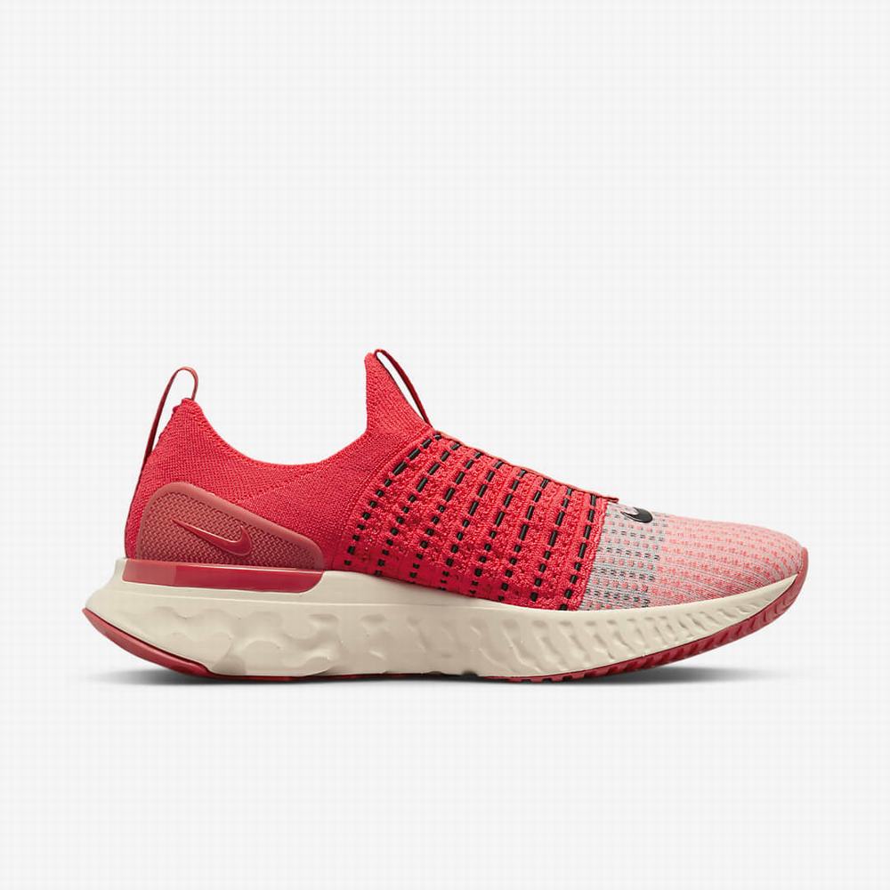 Nike React Phantom Run Flyknit 2 Férfi Futócipő Piros Fehér Piros Fekete | NI7294-U07