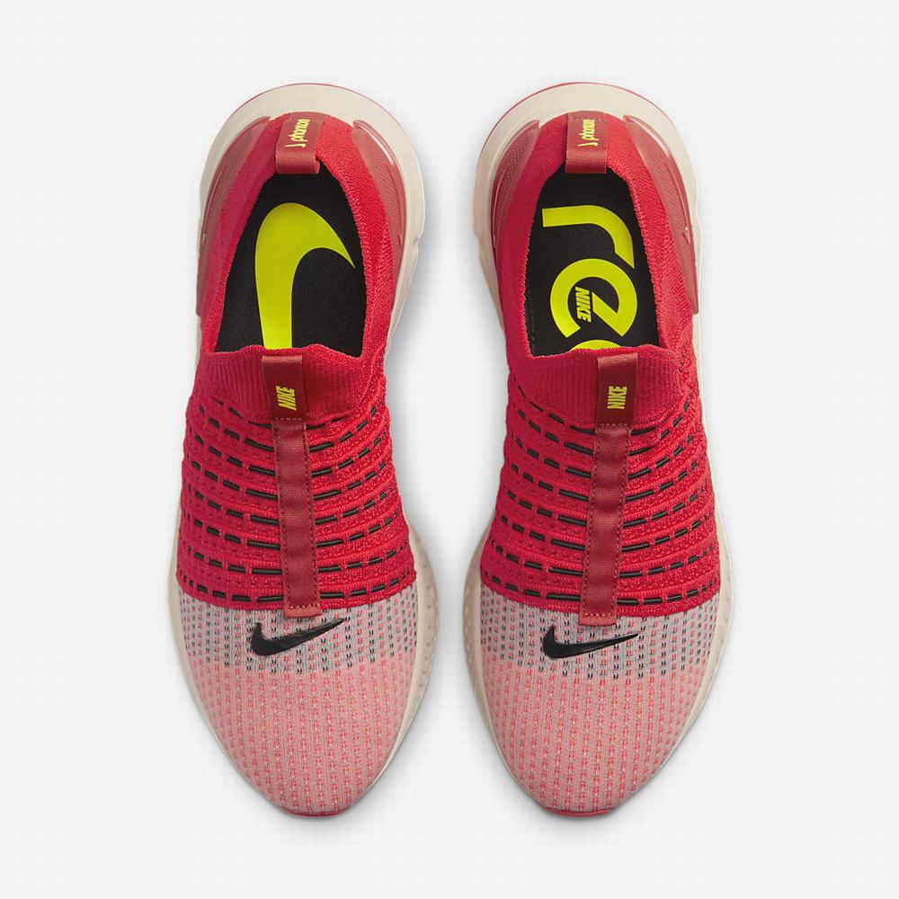 Nike React Phantom Run Flyknit 2 Férfi Futócipő Piros Fehér Piros Fekete | NI7294-U07