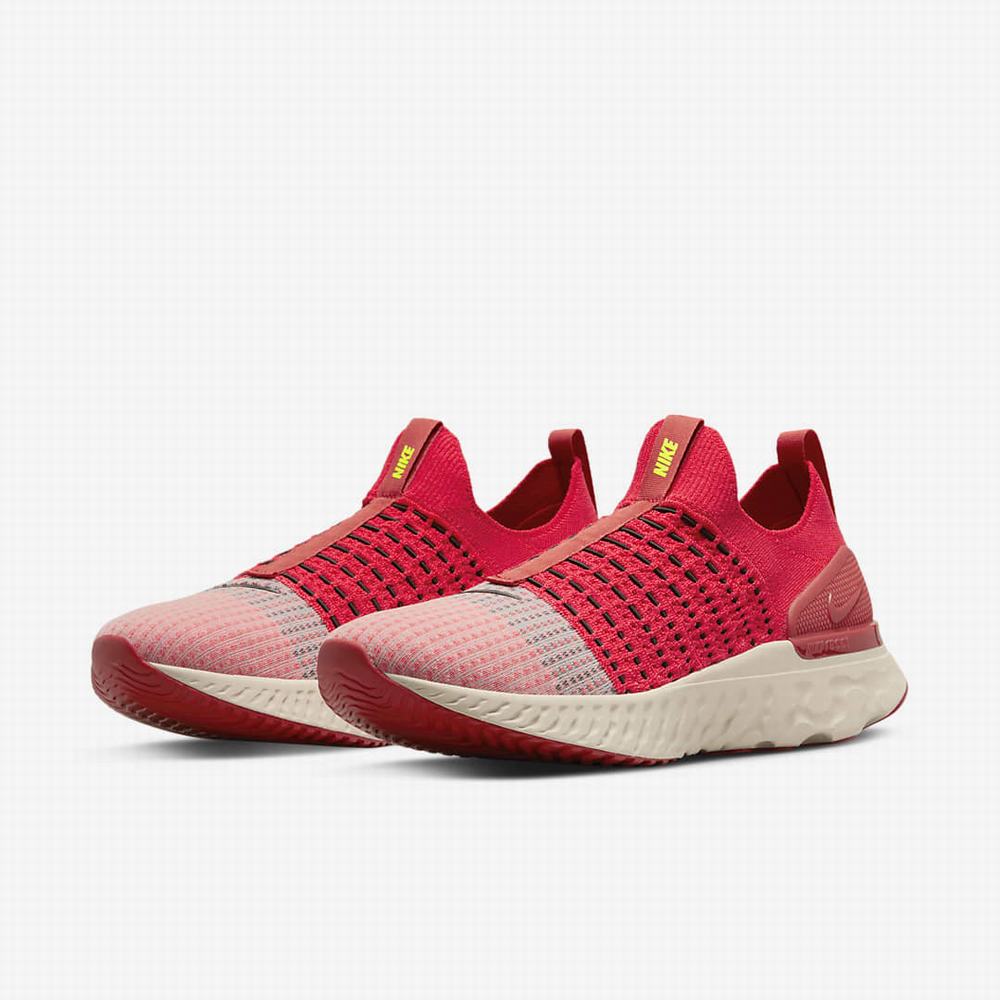 Nike React Phantom Run Flyknit 2 Férfi Futócipő Piros Fehér Piros Fekete | NI7294-U07