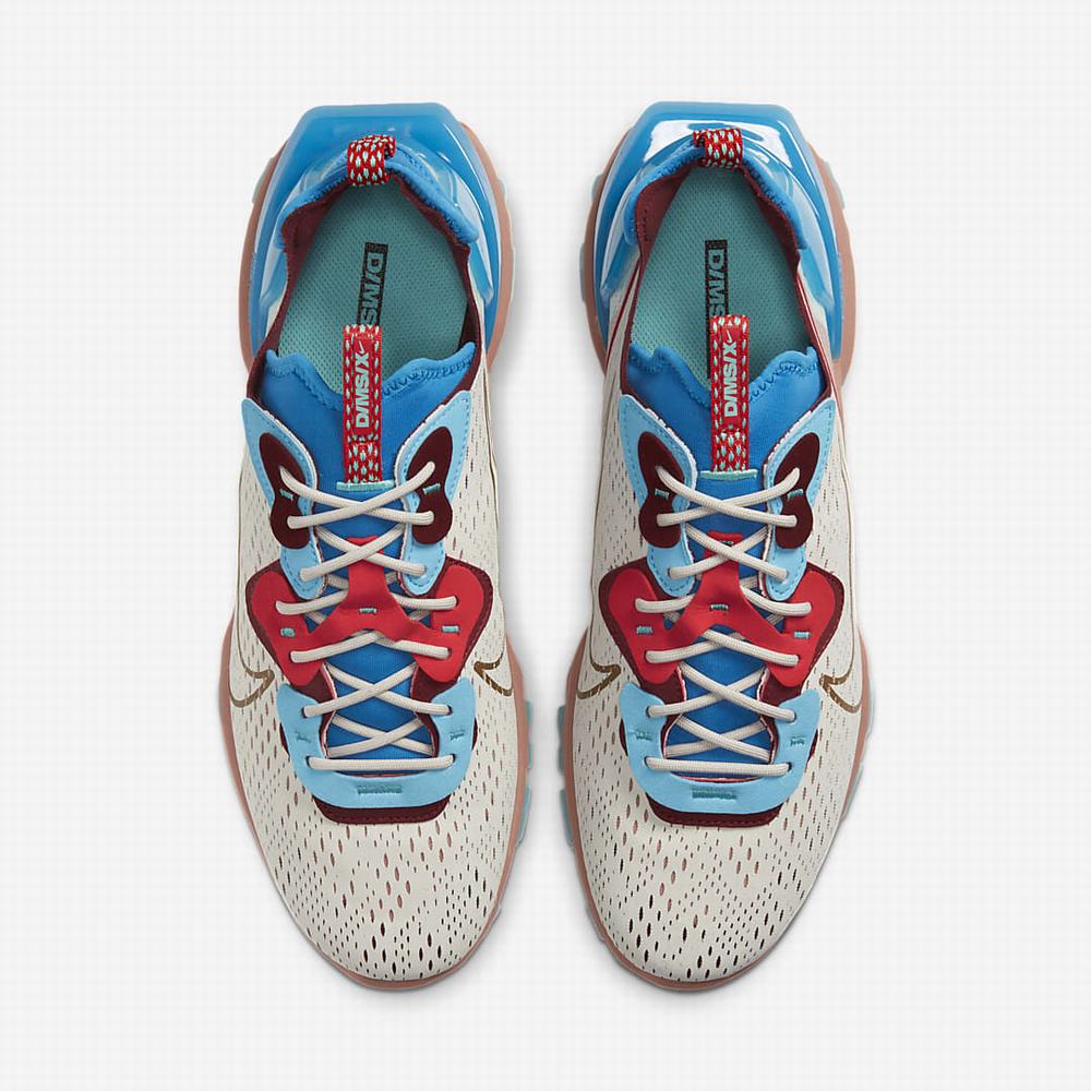 Nike React Vision Férfi Utcai Cipő Bézs Kék Piros | NI4367-Z37