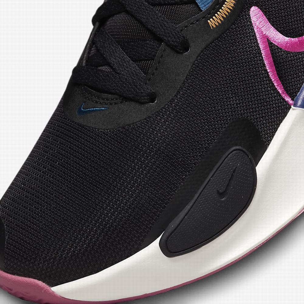 Nike Renew Elevate 3 Női Kosárlabda Cipő Fekete Kék Rózsaszín | NI8526-Y74