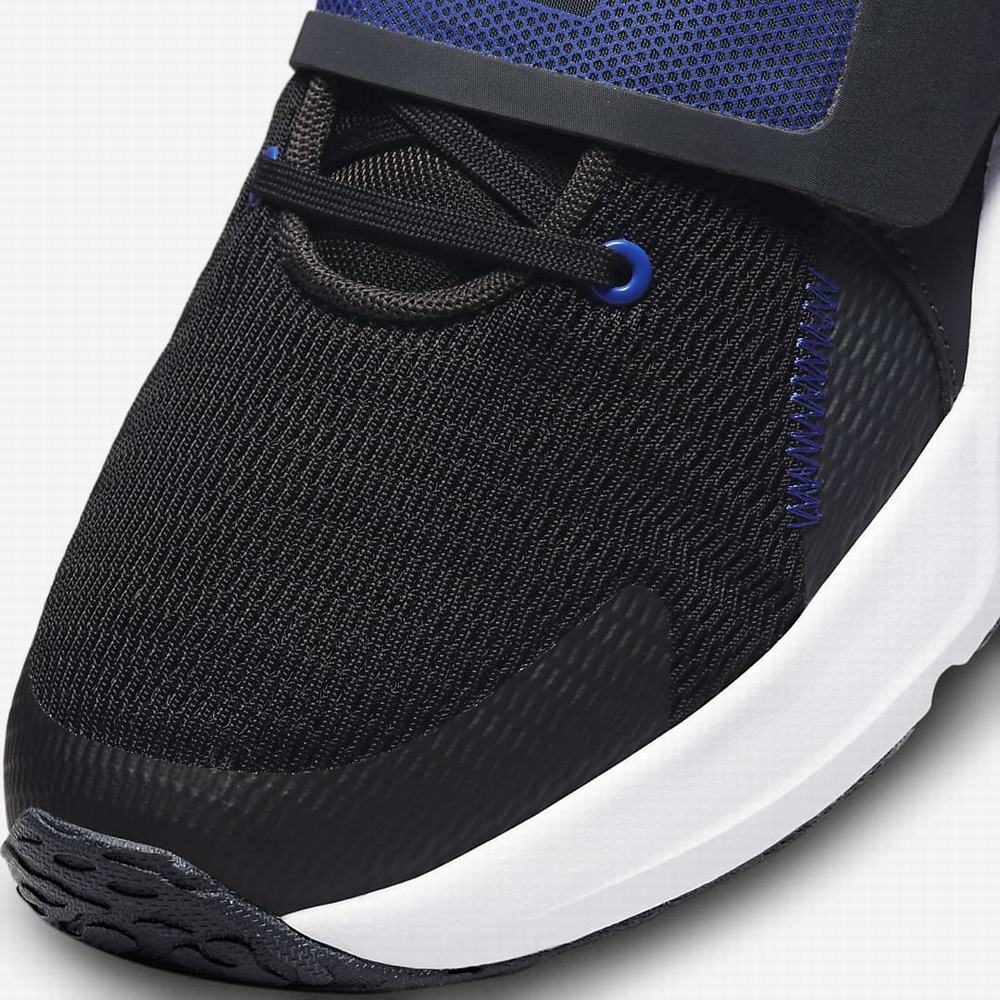 Nike Renew Retaliation 4 Férfi Edzőcipő Fekete Sötétszürke Fehér Kék | NI7361-F91