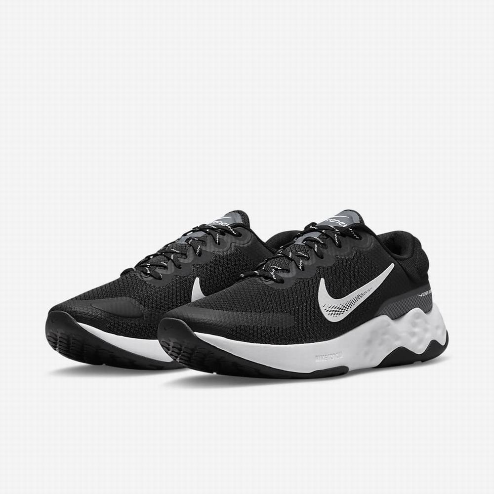 Nike Renew Ride 3 Férfi Futócipő Fekete Sötétszürke Szürke Fehér | NI3824-U52
