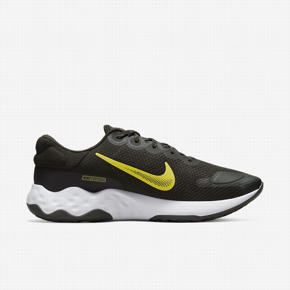 Nike Renew Ride 3 Férfi Futócipő Olivazöld Kék Sárga | NI1364-E17