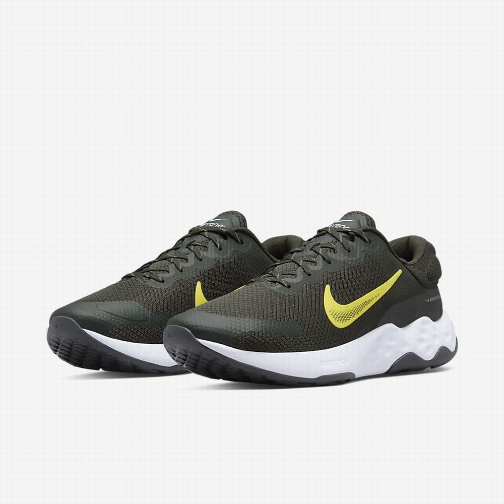 Nike Renew Ride 3 Férfi Futócipő Olivazöld Kék Sárga | NI1364-E17