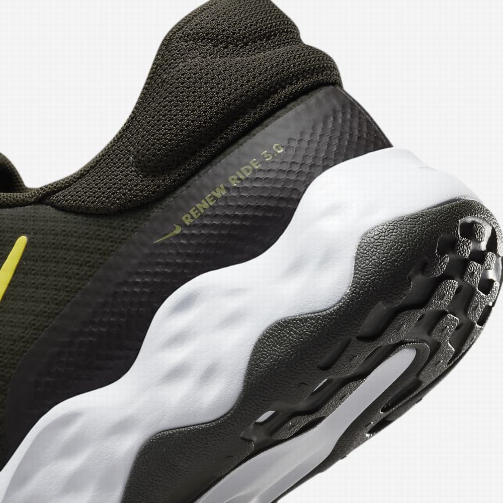 Nike Renew Ride 3 Férfi Futócipő Olivazöld Kék Sárga | NI1364-E17