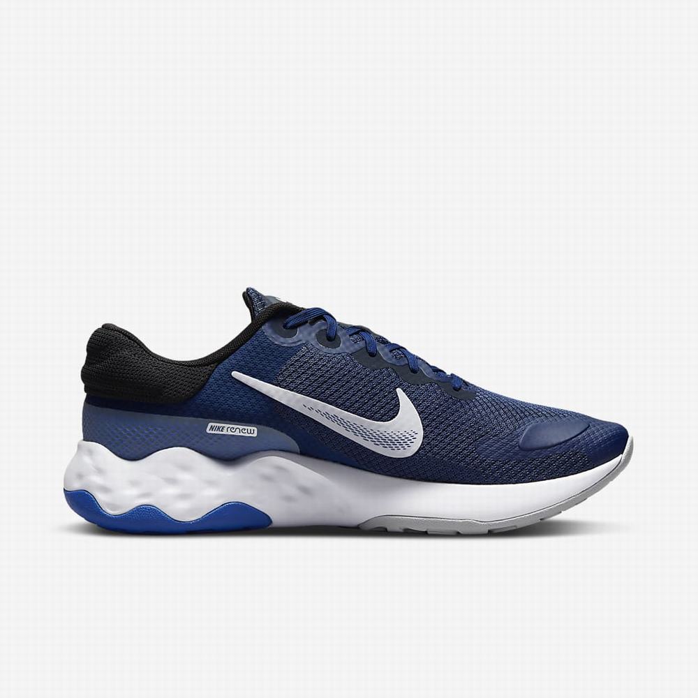 Nike Renew Ride 3 Férfi Futócipő Sötétkék Fekete Sötétobszidián Szürke | NI9705-Y89