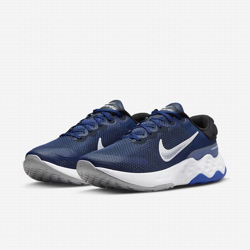 Nike Renew Ride 3 Férfi Futócipő Sötétkék Fekete Sötétobszidián Szürke | NI9705-Y89