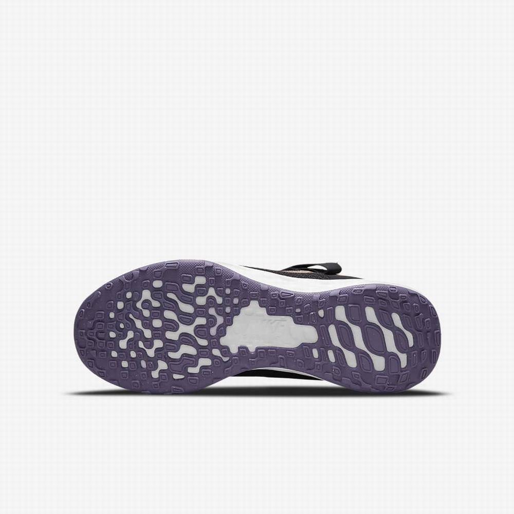 Nike Revolution 6 FlyEase Gyerek Futócipő Fekete Menta Lila Metal Piros | NI9073-Z19