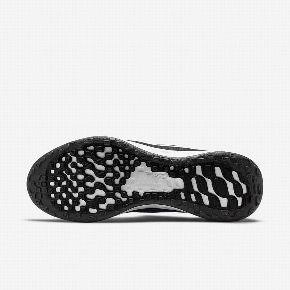 Nike Revolution 6 FlyEase Next Nature Férfi Futócipő Fekete Szürke Fehér | NI6102-X34