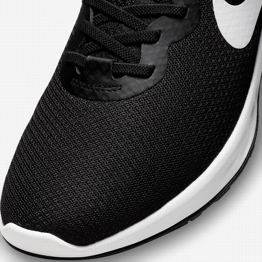 Nike Revolution 6 FlyEase Next Nature Férfi Futócipő Fekete Szürke Fehér | NI6102-X34