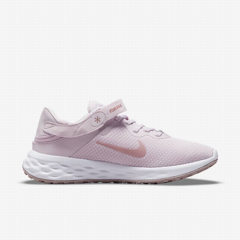 Nike Revolution 6 FlyEase Next Nature Női Futócipő Világos Lila Fehér | NI2179-Y58