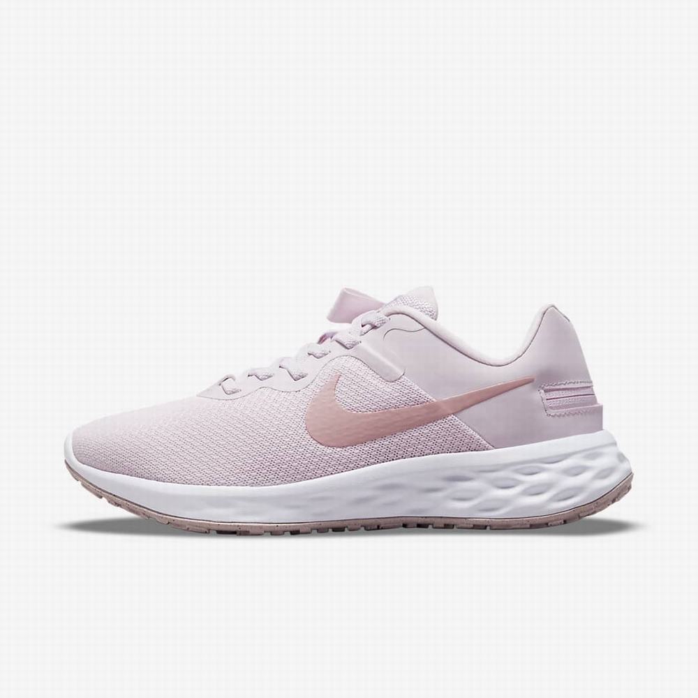 Nike Revolution 6 FlyEase Next Nature Női Futócipő Világos Lila Fehér | NI2179-Y58