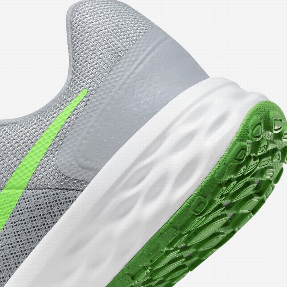 Nike Revolution 6 Gyerek Futócipő Világos Szürke Sötétszürke Zöld | NI5380-J81
