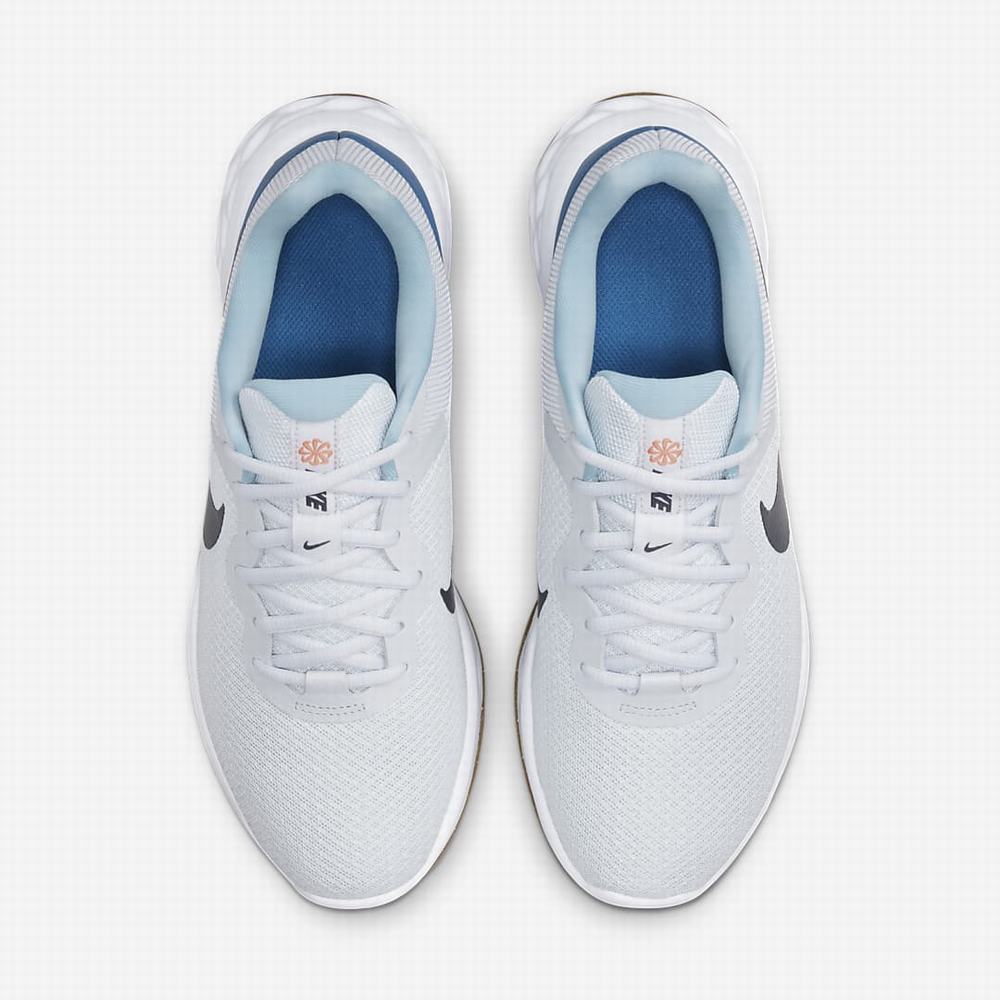 Nike Revolution 6 Next Nature Férfi Futócipő Platina Sötétkék Kék | NI0918-Z29