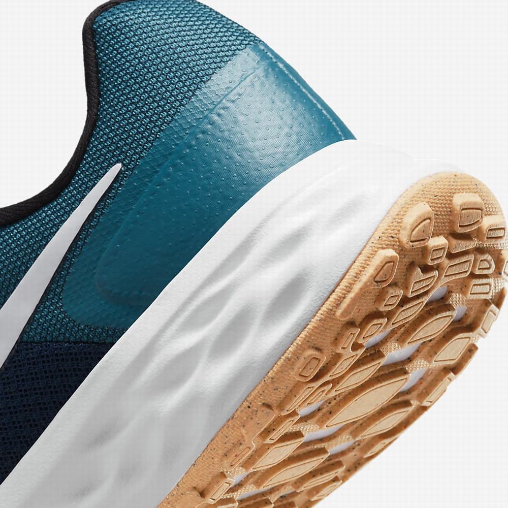 Nike Revolution 6 Next Nature Férfi Futócipő Kék Fekete Fehér | NI2087-S51