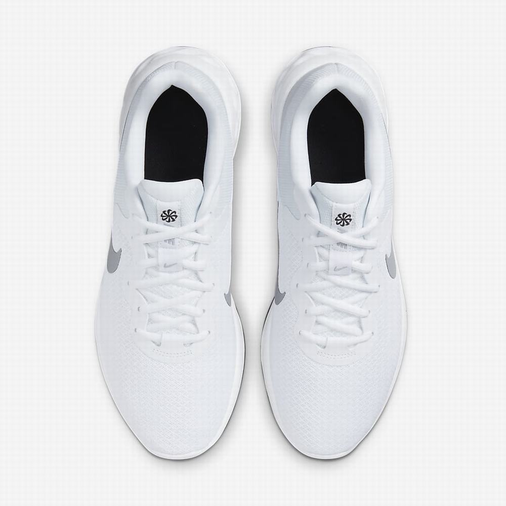Nike Revolution 6 Next Nature Férfi Futócipő Fehér Platina Fekete Szürke | NI5812-A95