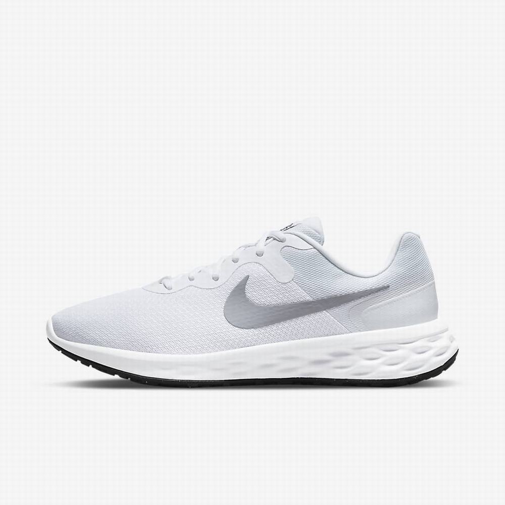 Nike Revolution 6 Next Nature Férfi Futócipő Fehér Platina Fekete Szürke | NI5812-A95