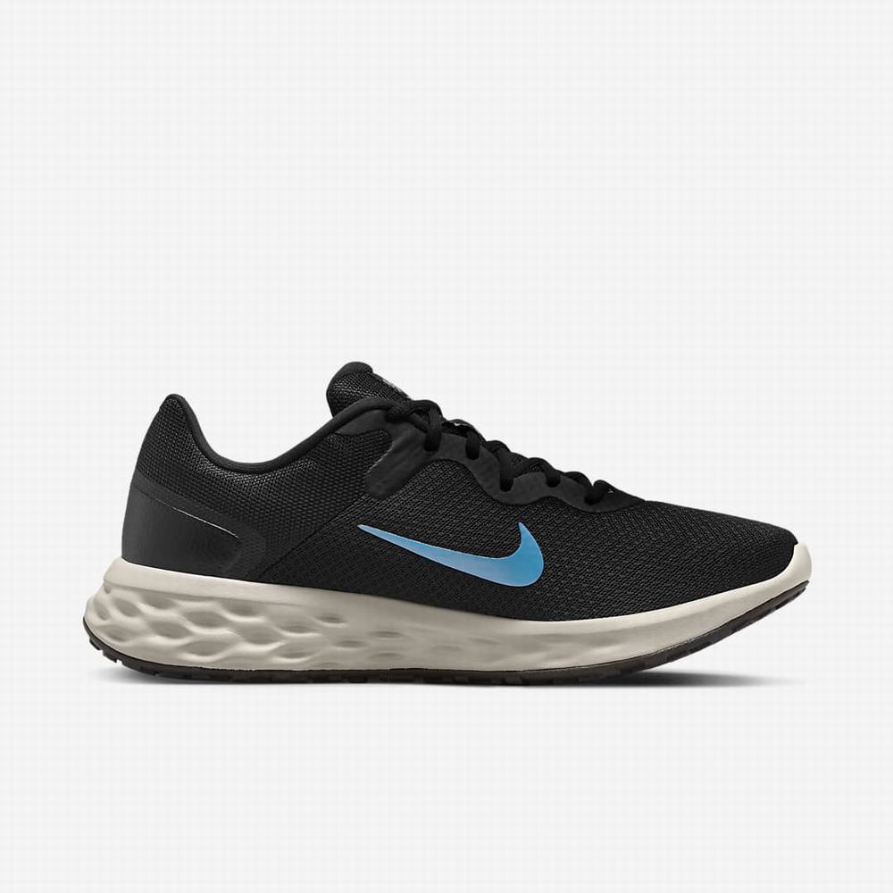 Nike Revolution 6 Next Nature Férfi Futócipő Fekete Szürke Világos Piros Kék | NI7016-H71