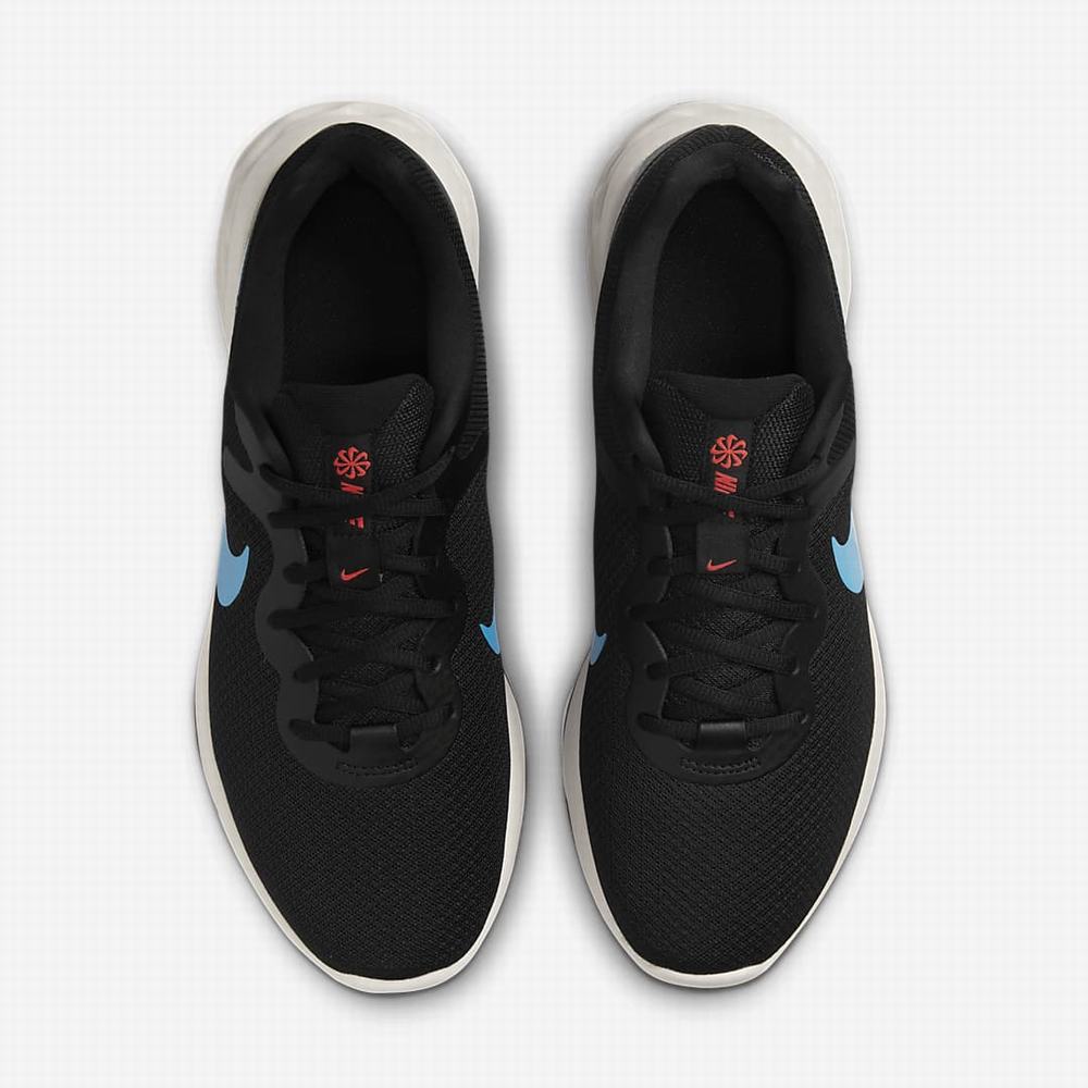 Nike Revolution 6 Next Nature Férfi Futócipő Fekete Szürke Világos Piros Kék | NI7016-H71