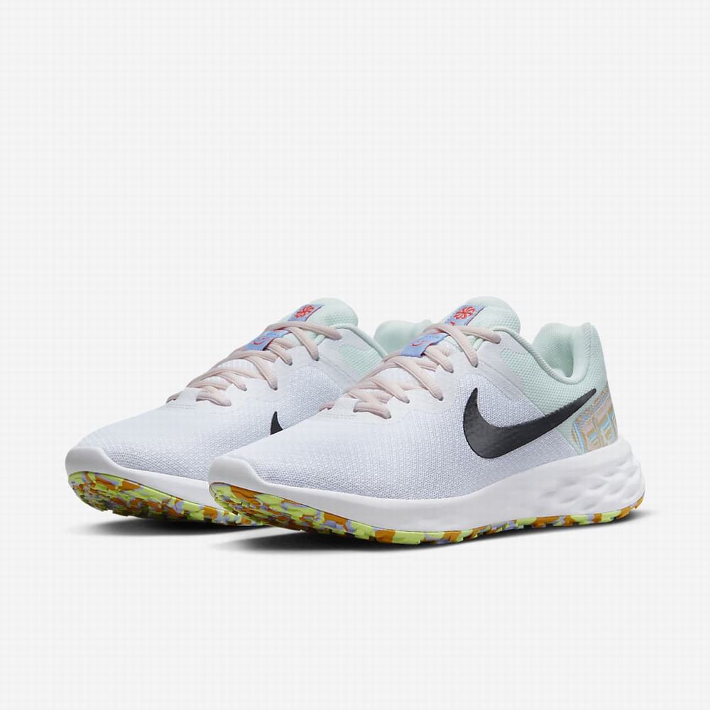 Nike Revolution 6 Next Nature Premium Női Futócipő Fehér Világos Rózsaszín Sötétszürke | NI6741-V85