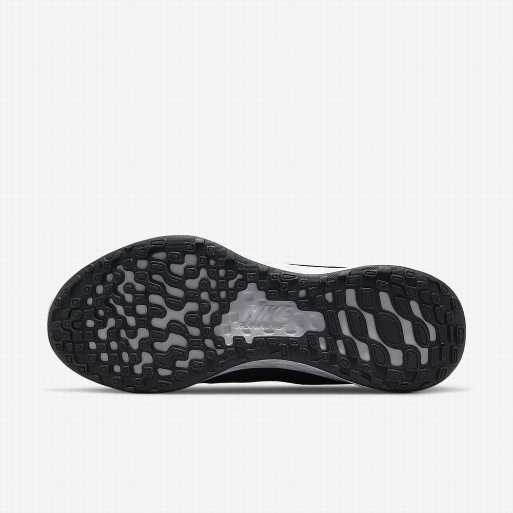 Nike Revolution 6 Next Nature (Wide) Női Futócipő Fekete Sötétszürke Szürke Fehér | NI3278-N72
