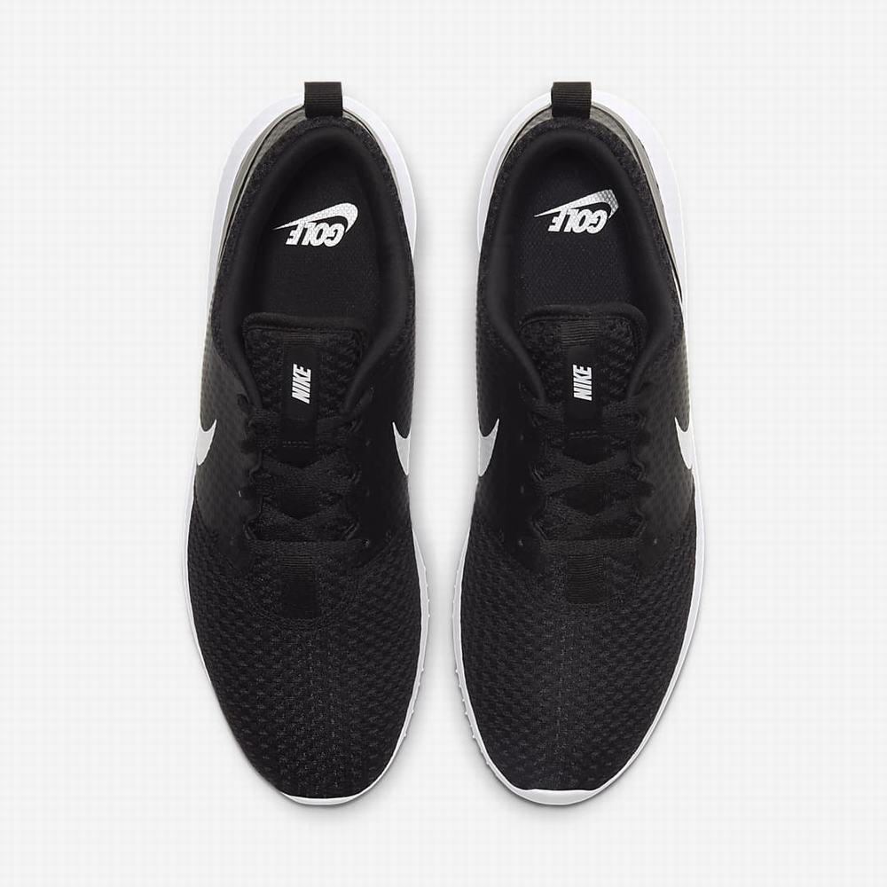 Nike Roshe G Férfi Golf Cipő Fekete Fehér Metal Fehér | NI5908-U29