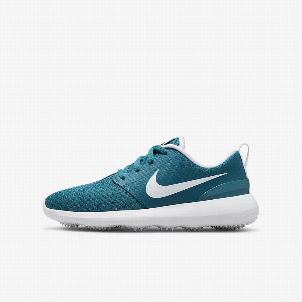 Nike Roshe G Jr. Gyerek Golf Cipő Kék Fekete Fehér | NI8197-F56