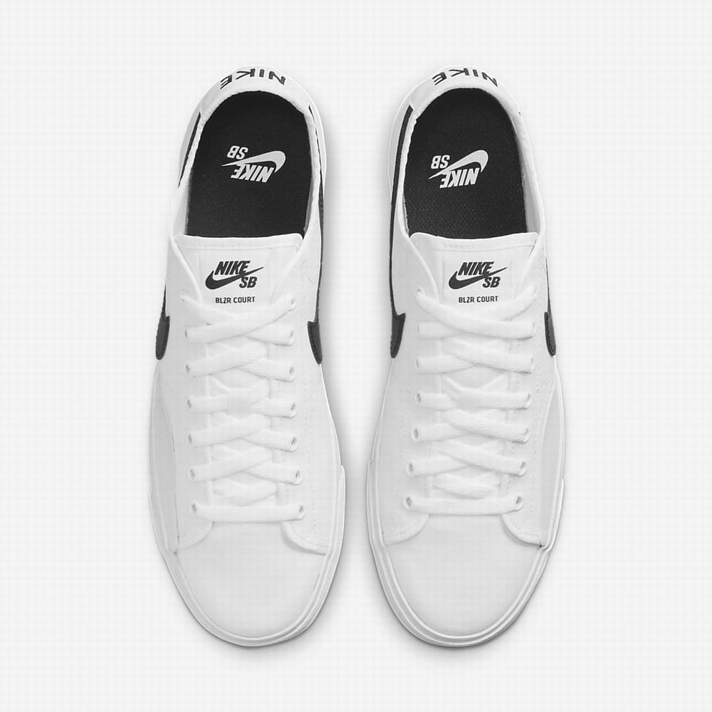Nike SB BLZR Court Férfi Utcai Cipő Fehér Fekete | NI3095-F37