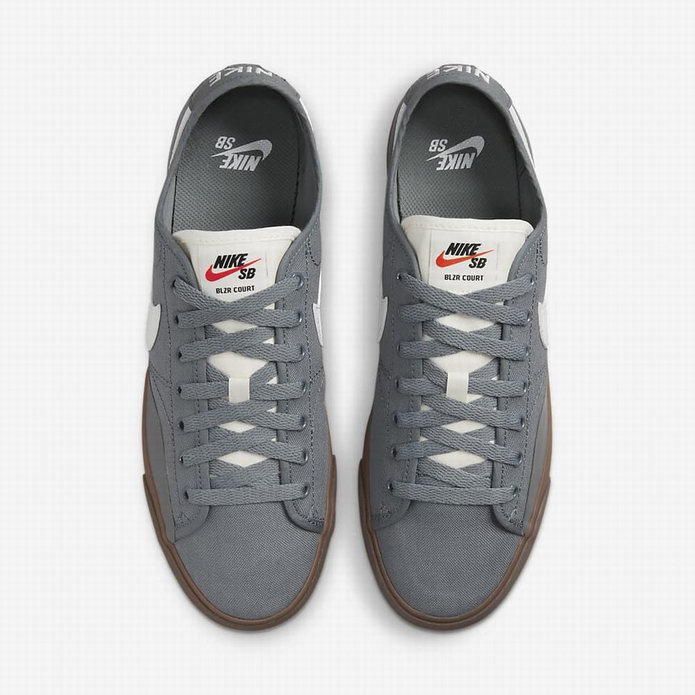 Nike SB BLZR Court Férfi Utcai Cipő Szürke Szürke Fehér | NI5946-M85