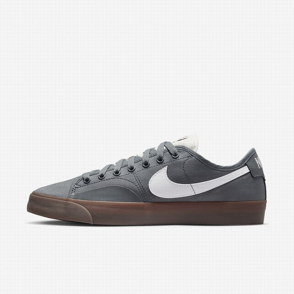 Nike SB BLZR Court Férfi Utcai Cipő Szürke Szürke Fehér | NI5946-M85