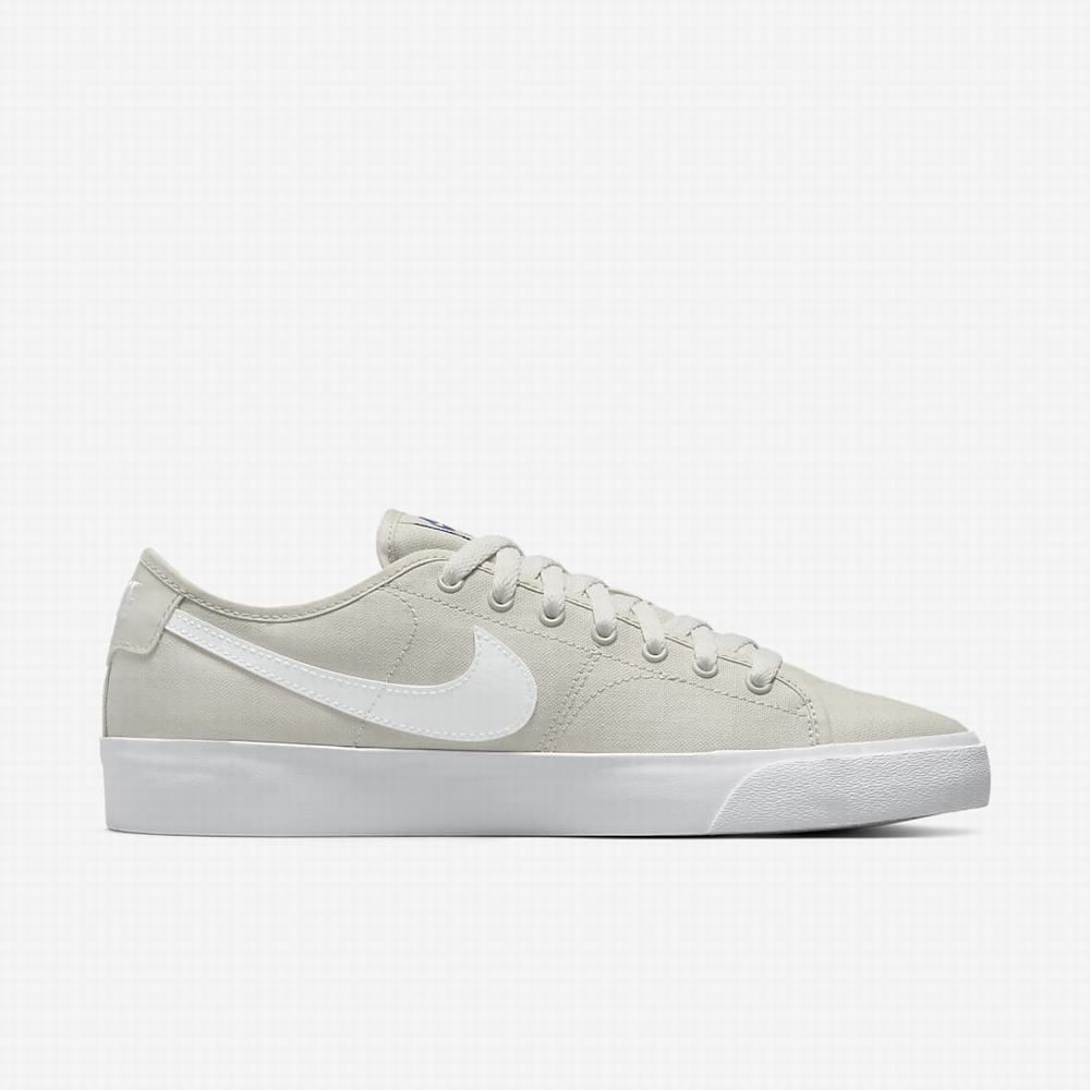 Nike SB BLZR Court Női Utcai Cipő Világos Szürke Kék Fehér | NI0375-S38