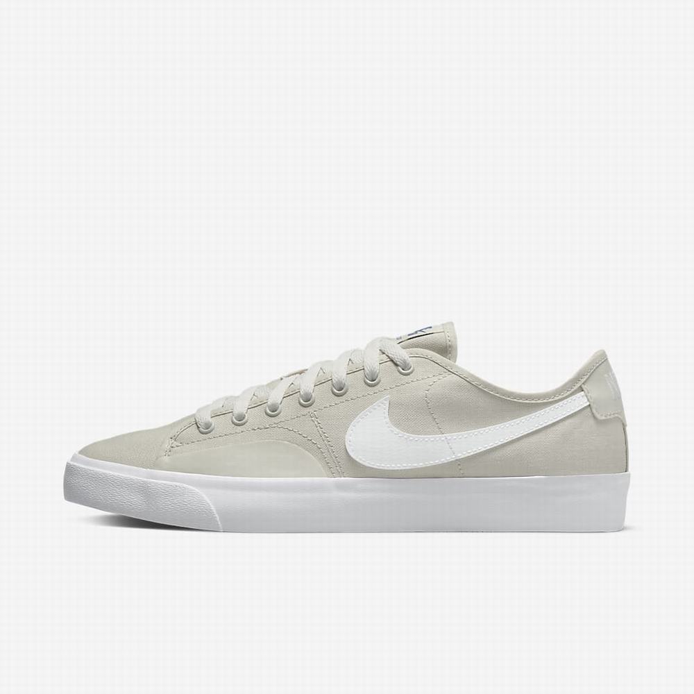 Nike SB BLZR Court Női Utcai Cipő Világos Szürke Kék Fehér | NI0375-S38