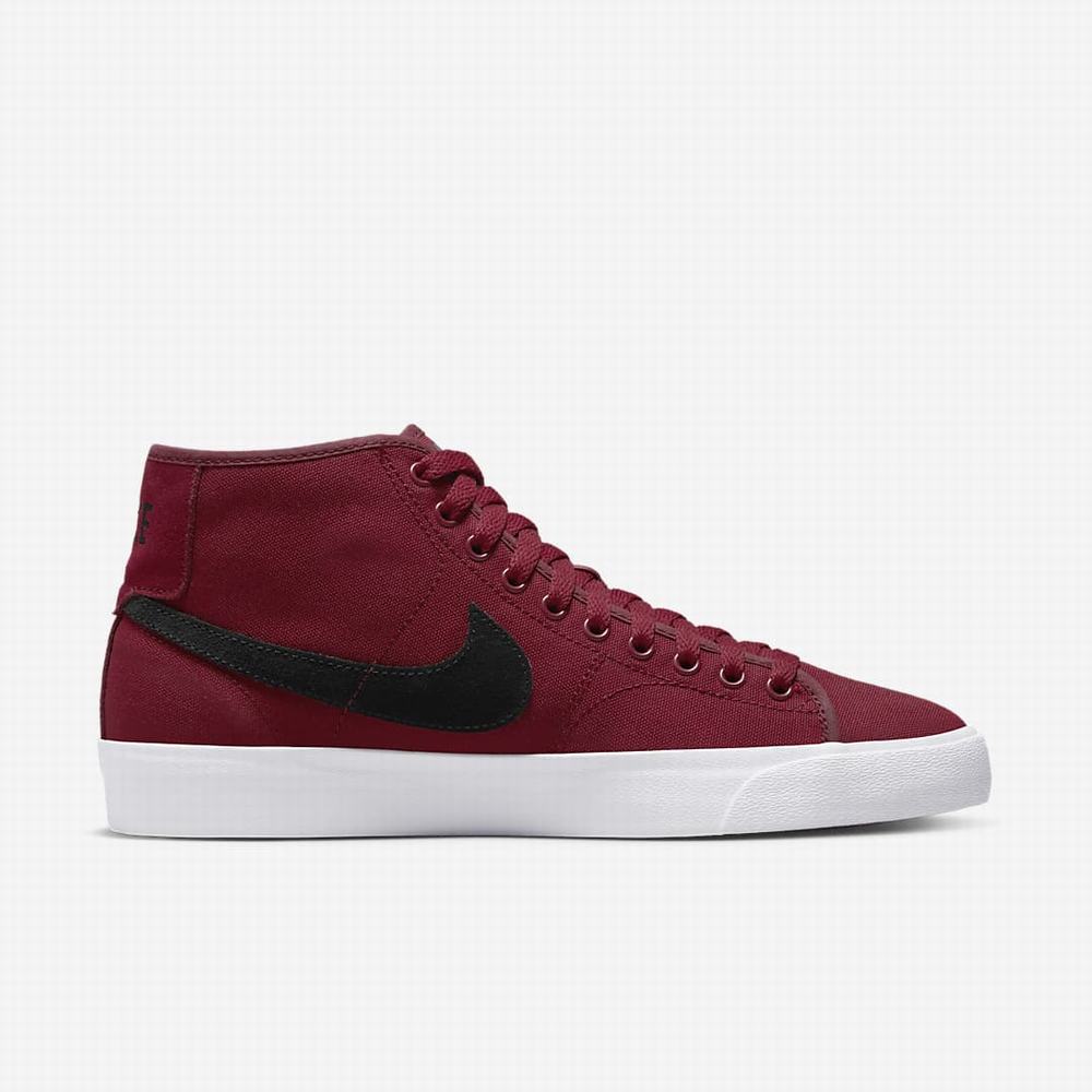 Nike SB Blazer Court Mid Premium Férfi Deszkás Cipő Piros Fekete | NI4072-G10