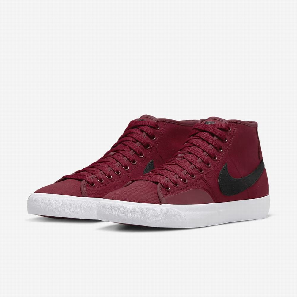 Nike SB Blazer Court Mid Premium Férfi Deszkás Cipő Piros Fekete | NI4072-G10
