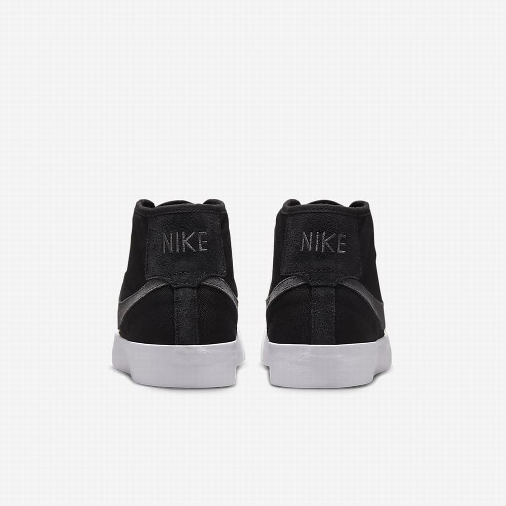 Nike SB Blazer Court Mid Premium Férfi Deszkás Cipő Fekete Sötétszürke | NI6714-J81