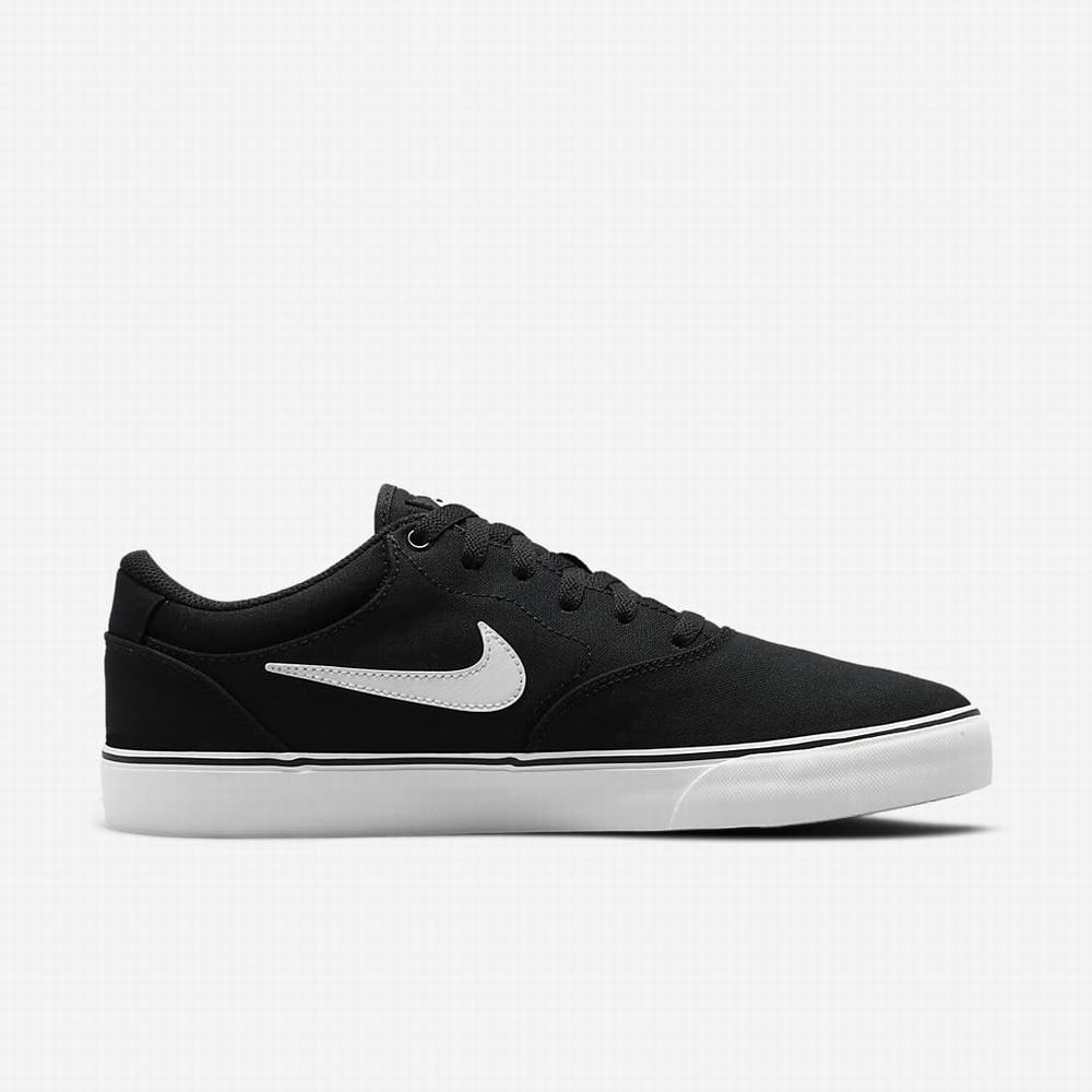 Nike SB Chron 2 Canvas Férfi Deszkás Cipő Fekete Fehér | NI1564-W52
