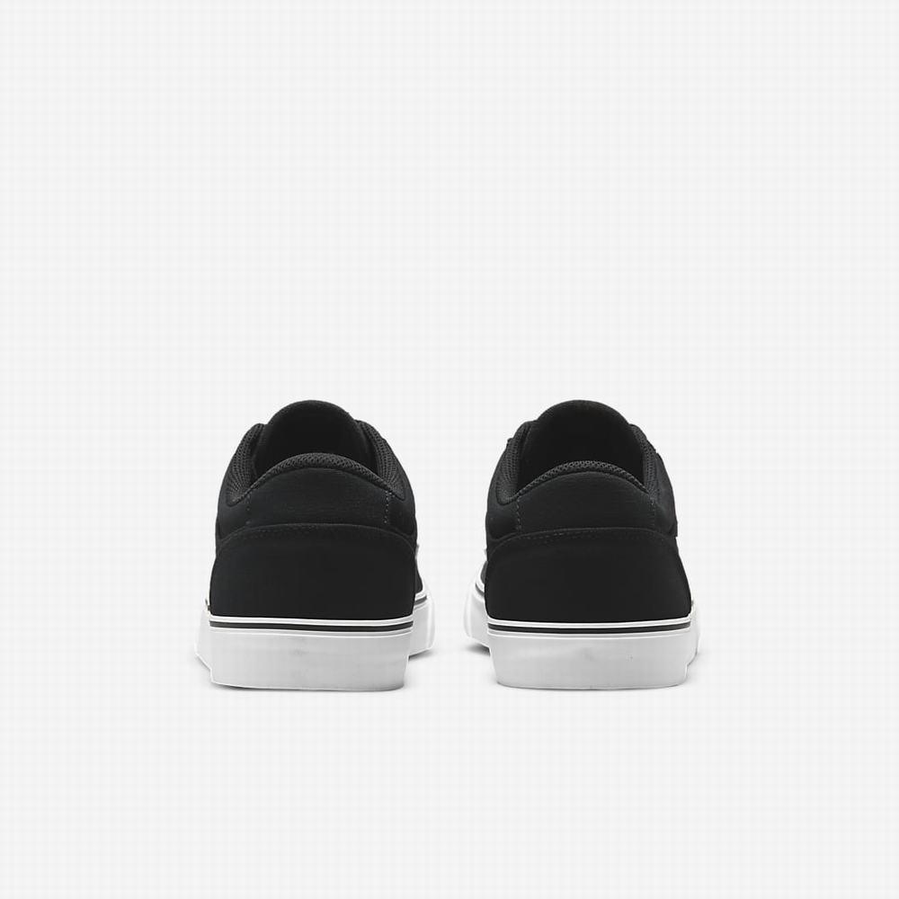 Nike SB Chron 2 Canvas Férfi Deszkás Cipő Fekete Fehér | NI1564-W52